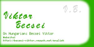 viktor becsei business card